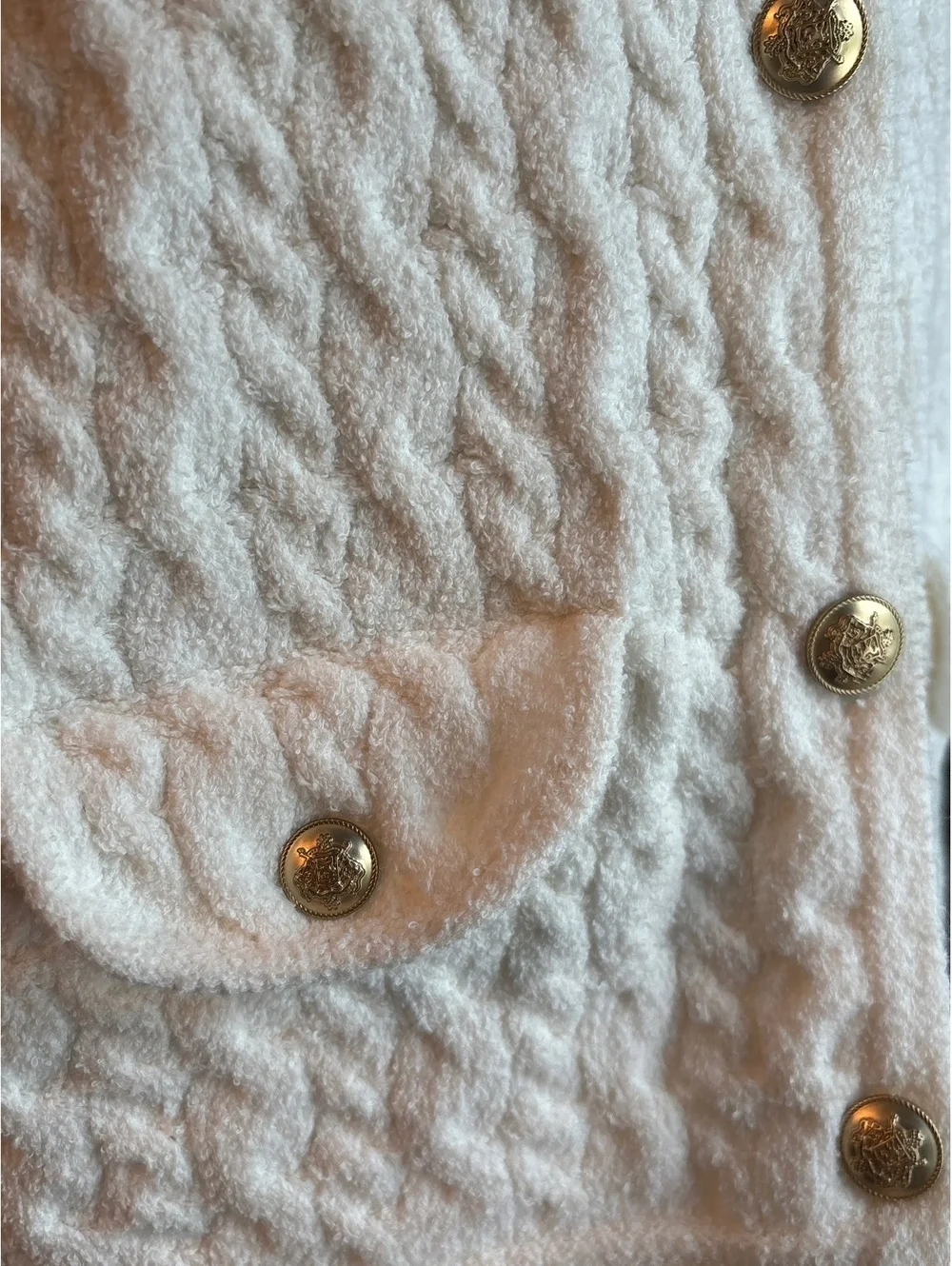 J Crew Lady Jacket Cream Cardigan M